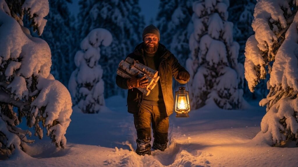 Gathering firewood at Aila Hideaway